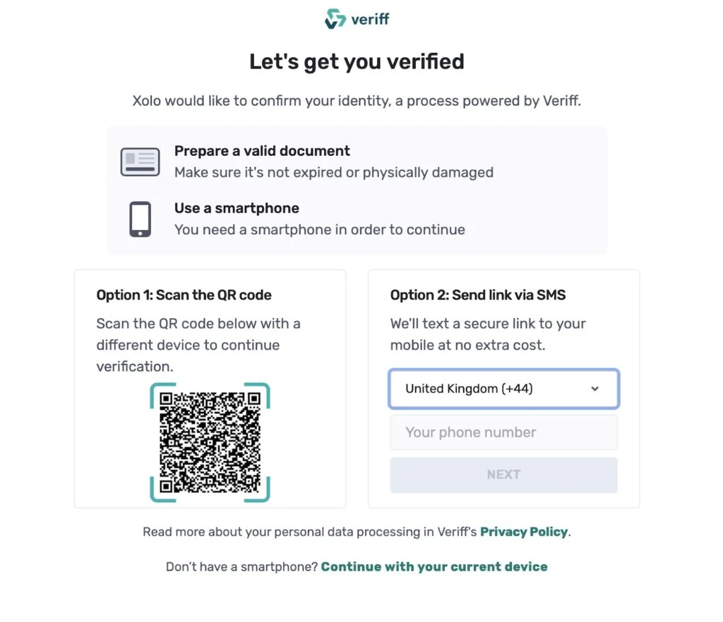 xolo go verification