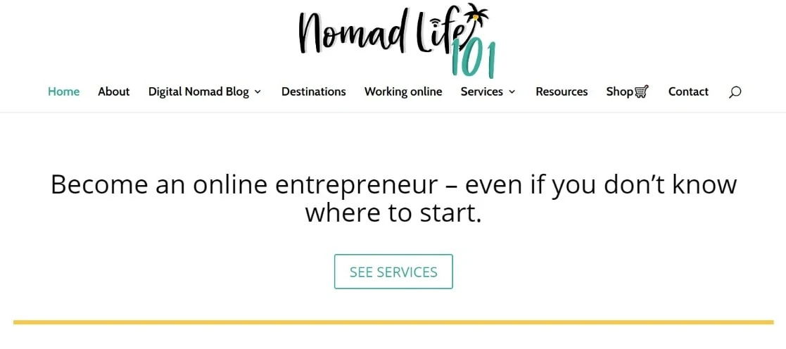 digital nomad blog example